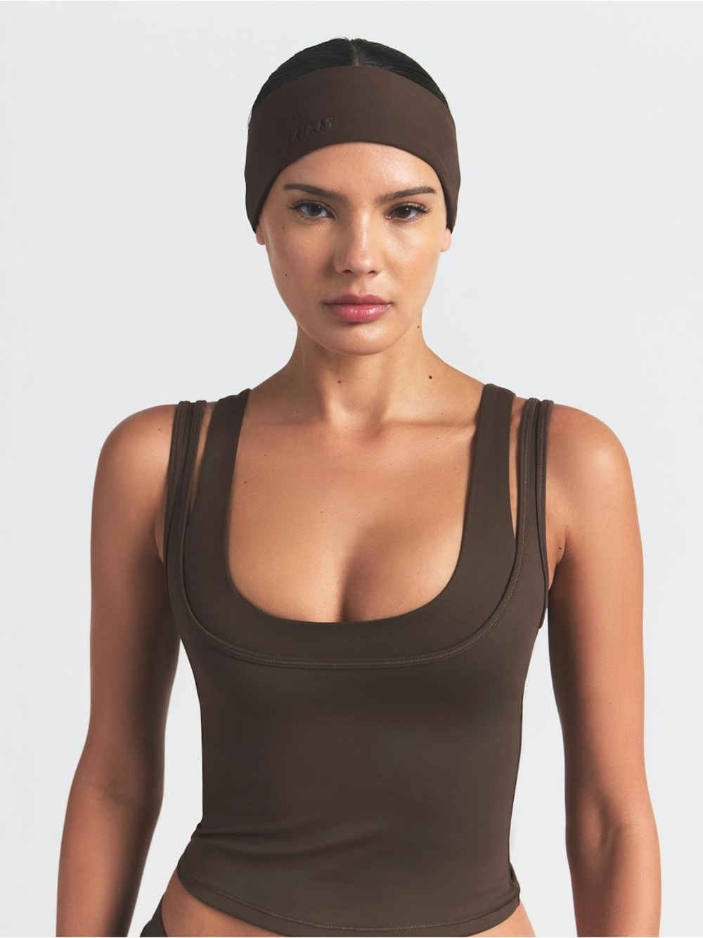 NIKE SKIMS HEADBAND DARK SEPIA